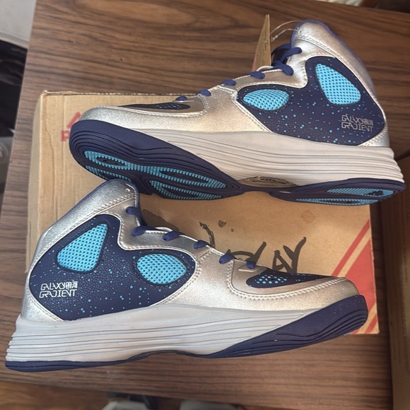 Peak Men's Basketball Shoes Blue Silver Comfort - Picture 7 of 16
